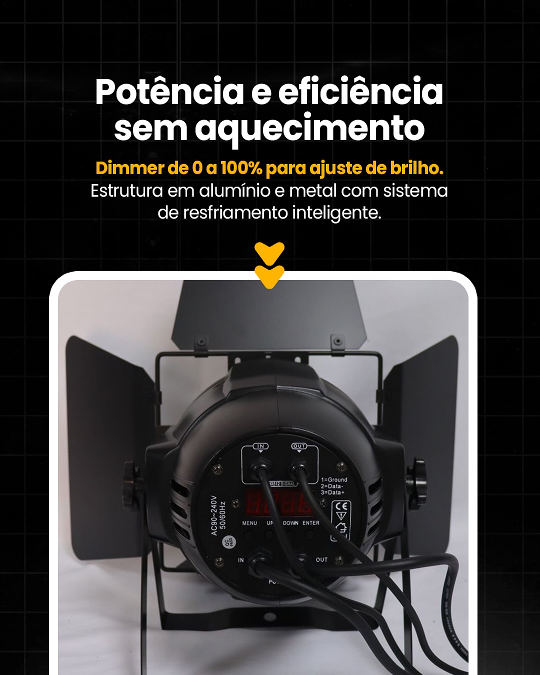 Refletor COB 200 com Bando Fixo