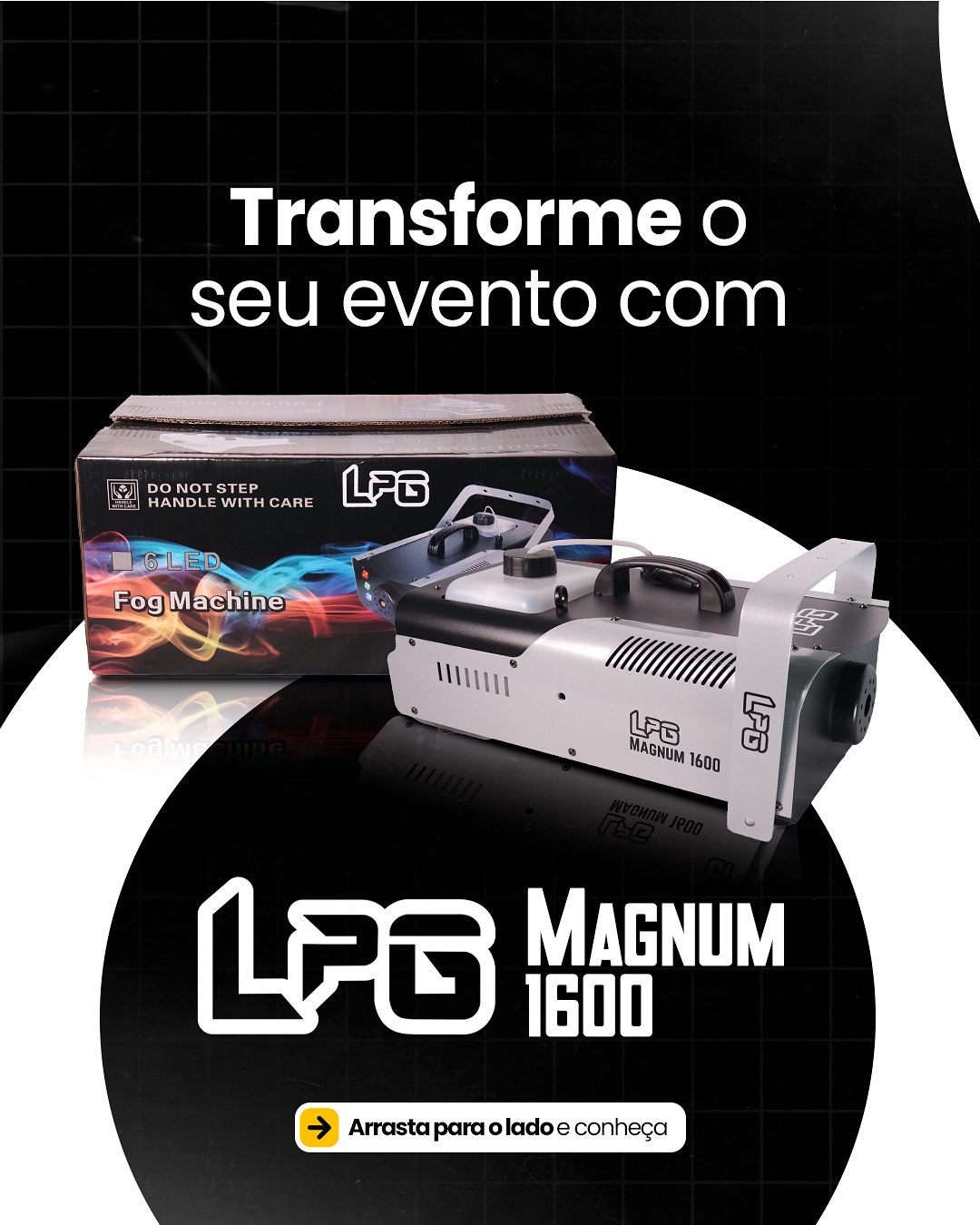 Máquina de Fumaça 1600W com DMX