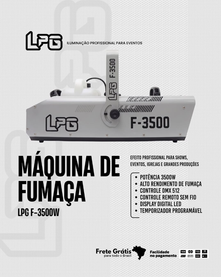 Máquina de Fumaça 3500W com DMX