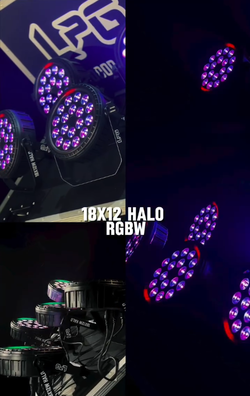 Refletor de LED LPG 18x12W com Borda RGBW