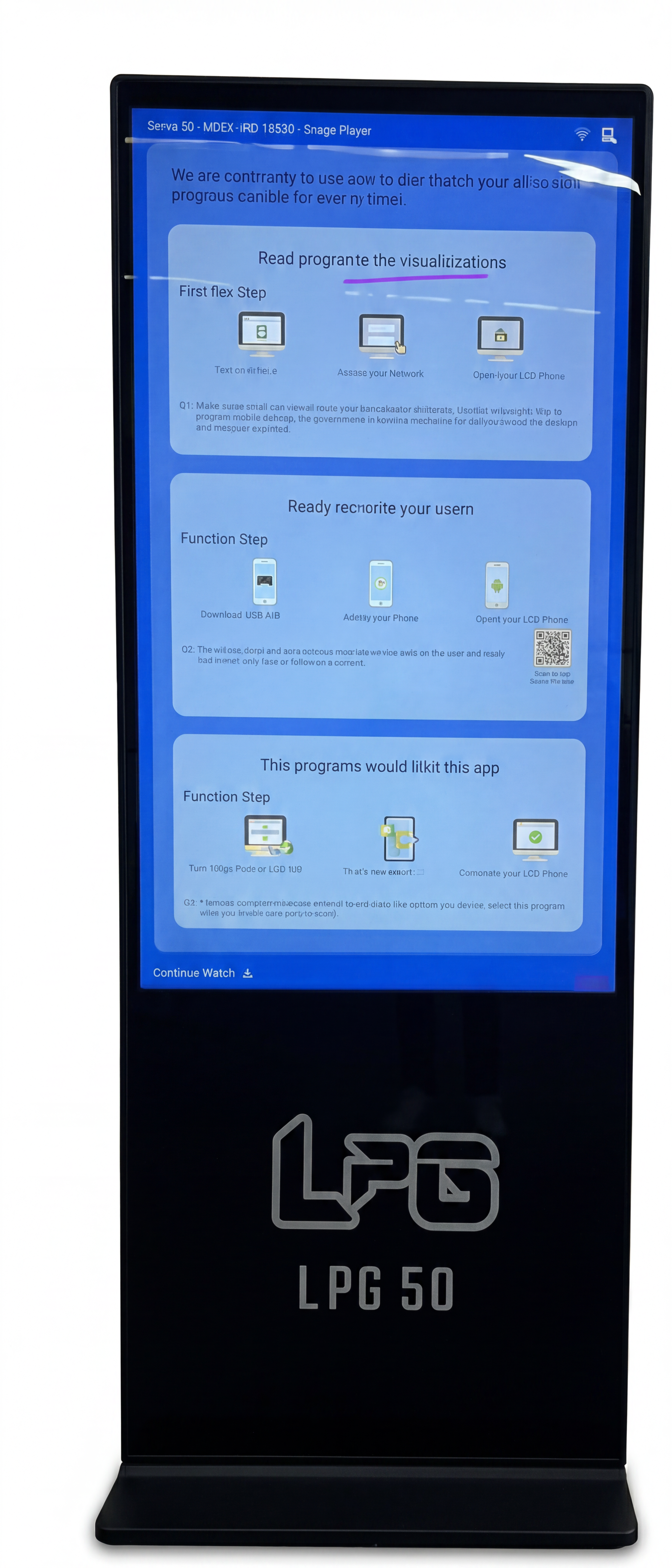 Totem Expositor de 50" Android LCD Modelo RD50 Touch Screen