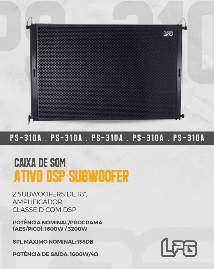 Caixa Ativa Subwoofer PS-310A