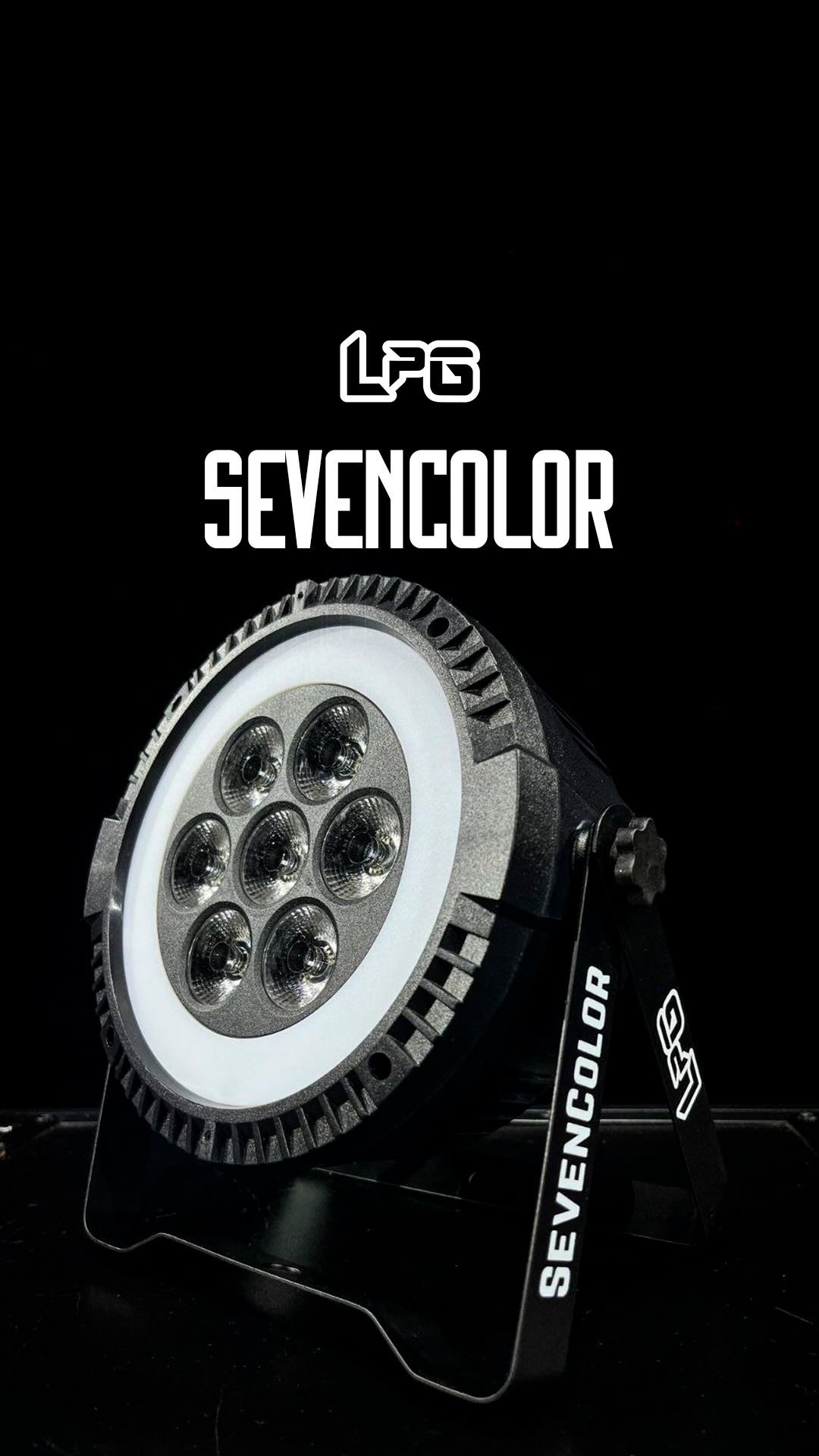 Refletor de LED Sevencolor 7x12W RGBW + Arco de LED